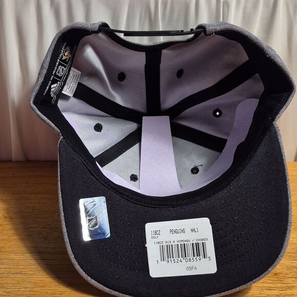 Adidas Pittsburgh Penguins Snapback Hat - New - Picture 6 of 8